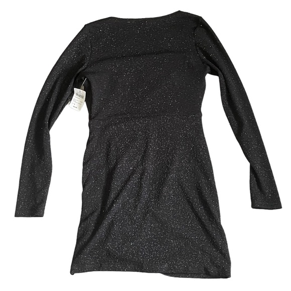 NWT Windsor Toni Glitter Cowl Neck Long Sleeved Mini Dress - Picture 5 of 6